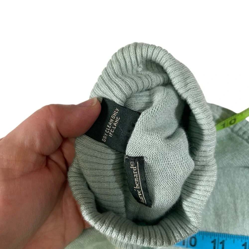 Harve Benard Medium Teal Sleeveless‎ Sweater Wool Blend Academia Soft Office - Picture 6 of 6